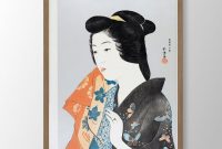 Japanese Art, Woman Holding a Hand Towel by Goyo Hashiguchi, Japanese Wall Print, Japanese Decor ...